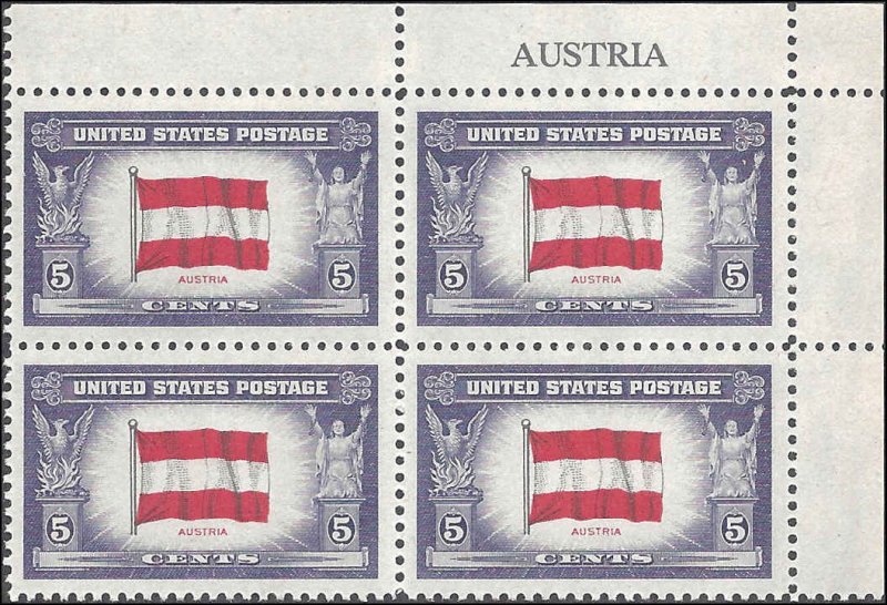 919 Mint,OG,NH... Plate Block of 4... SCV $3.50