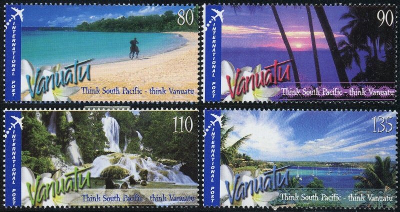 Vanuatu #875-878 Landscapes Sea Views Postage Stamps Topical 2005 Mint LH