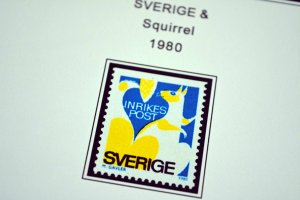 COLOR PRINTED SWEDEN 1971-1988 STAMP ALBUM PAGES (62 illustrated pages)