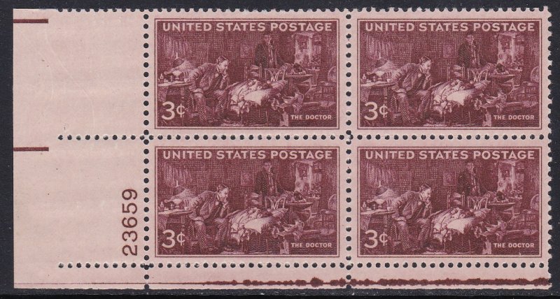 949 Doctors Plate Block MNH