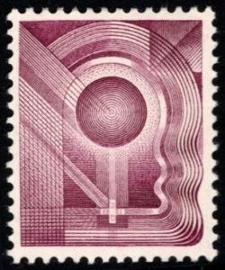 1945 Switzerland Test Stamp Cross and Ball Red Brown