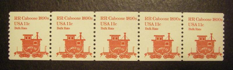 Scott 1905, 11 cent RR Caboose, PNC5 #1, MNH Transportation Coil Beauty