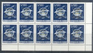 Ecuador 1964 Airmail, Faro de Colon Opt Blk 10 MUH