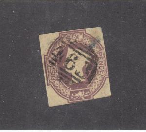 GB-# 7 QUEEN VICTORIA SUPERB 6d EMBOSSED CLOSE TO 4 MARGINS CAT VALUE $1000++