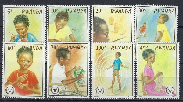 Rwanda 1059-66 MNH 1981 Year of the Disabled (an9284)