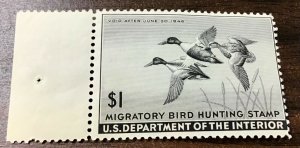 RW12 Migratory Bird Hunting Stamp, F/VF MNH, with Selvage 1945