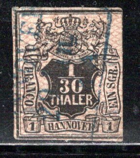 German States Hanover Scott # 12, used