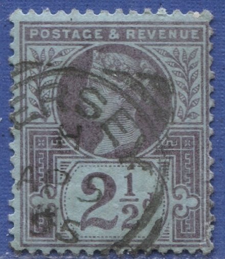 GB 1887  Sc 114  2-1/2p violet  Used, F-VF,  SG 201, Jersey cancel