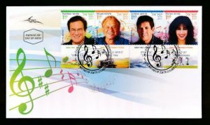 ISRAEL 2009 MUSIC ATM LABELS FULL SET FDC (3)