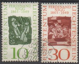 Liechtenstein, 10 & 30 Ferdinand Nigg, used (B431)
