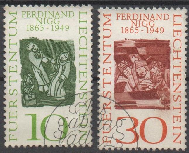 Liechtenstein, 10 & 30 Ferdinand Nigg, used (B431)