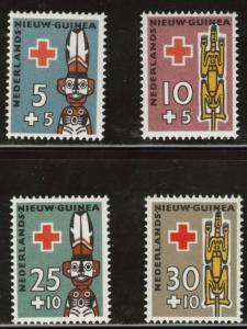 Netherlands New Guinea Scott B15-18 Red Cross set 1958 MH*