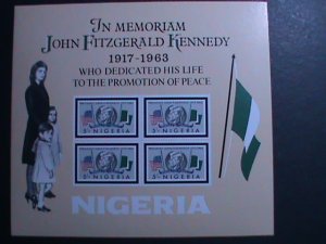 NIGERIA-1964-SC#164a  IN MEMORIAM OF JOHN F. KENNEDY-IMPERF:-MNH S/S,VERY FINE