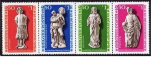 Hungary B312-B315a,MNH.Michel 3136-3139. Gothic sculptures,Buda Castle,1975.