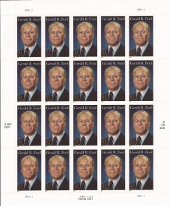 US Stamp - 2007 Gerald R. Ford - 20 Stamp Sheet - Scott #4199