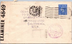 England 1943 - Censor Cover - Flag Cancel - Wigan Lancashire - J1744