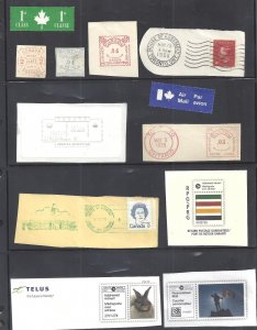 Canada SELECTION OF METER STAMPS, CANCELS, POSTAL ITEMS BS27935