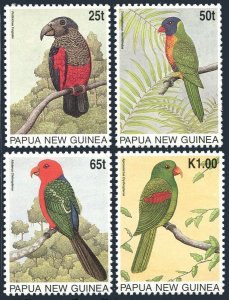 Papua New Guinea 889-892, MNH. Michel 767-770. Parrots 1996.