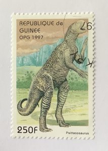 Guinea 1997 Scott 1418  CTO -  250fr, Prehistoric animals, Dinosaur