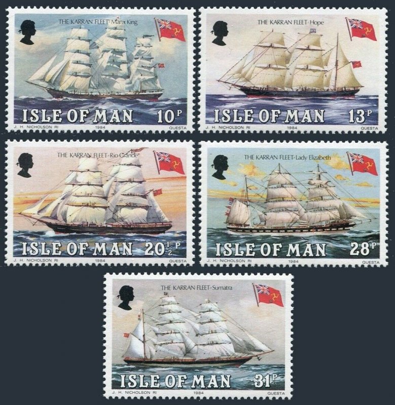 Isle of Man 254-258,MNH.Michel 250-254. Karran Fleet,1984.Max King,Hope,Sumatra,