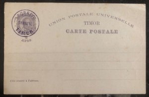 1893 Portuguese Timor Postal Stationary Postcard Cover India Centenary