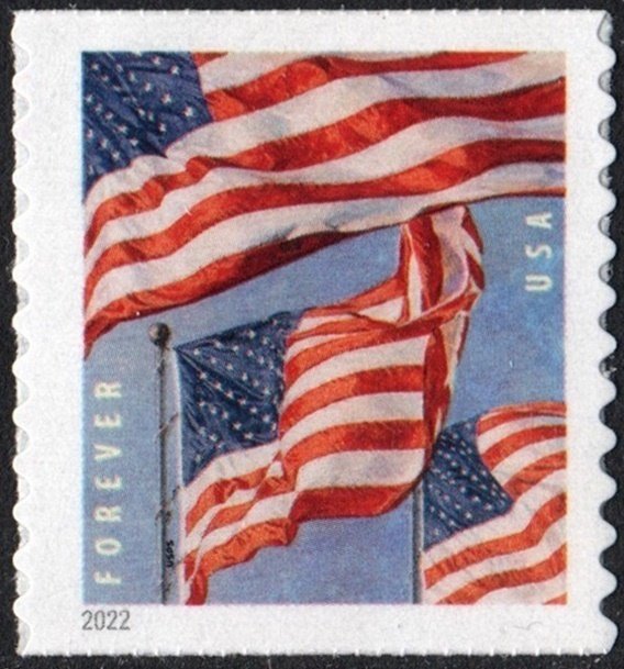 USA 5656 Mint (NH) US Flags BCA Coil Forever Stamp United States