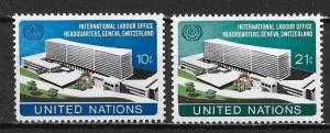 United Nations 244-45 ILO Headquarters set MNH