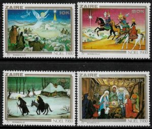 Zaire #1000-3 MNH Set - Christmas