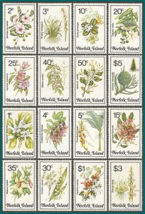 Norfolk Island 1984 Flowers, MNH #323-338,SG318-SG333