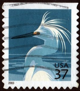 SC#3830 37¢ Snowy Egret Booklet Single (2004) Used