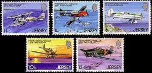 JERSEY - 1979 - AIRCRAFT - INTERNATIONAL AIR RALLY - MINT - MNH SET OF 5!