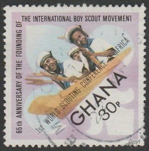 Ghana #462 30p Boy Scouts 65th Ann. USED-VF-H.