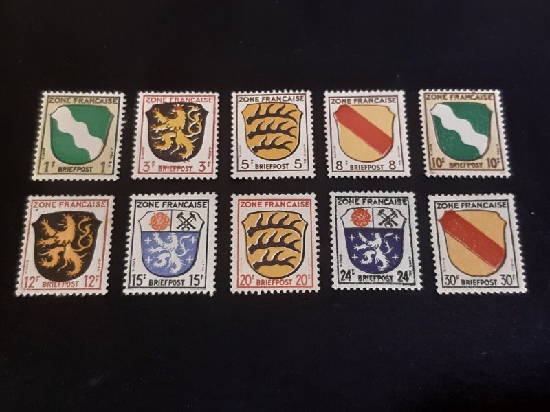 French Occupation Zone 1945. - Coat of arms ** MNH Full set