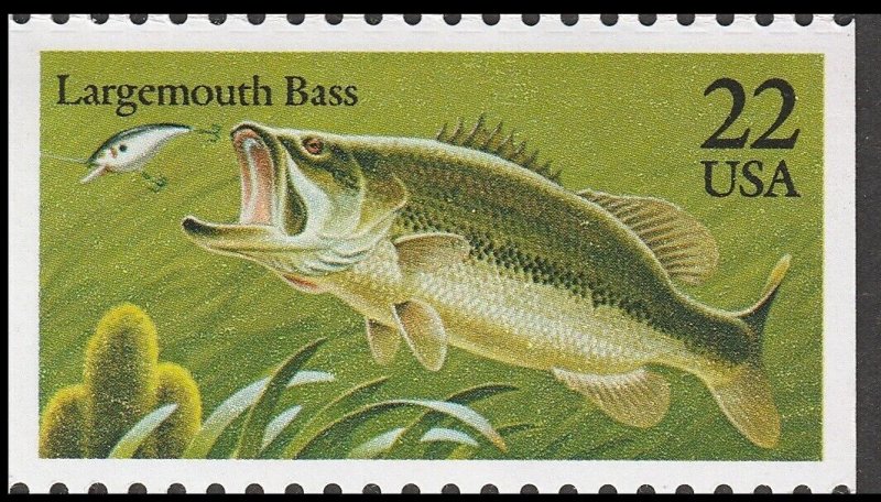 US 2205-2208 2209a BK154 Fish 22c booklet 10 #22222 MNH 1986