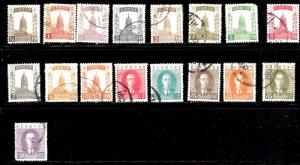 Manchukuo   Scott #1-18 (#13 missing), mostly cancelled or MLH