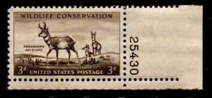 US Stamps #1078 MINT OG NH PLATE SINGLE