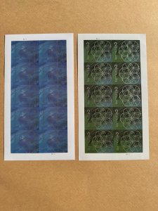 USA US 2023-24 Floral Geometry ($1 & $2) Sheet of 10 in MNH VF Free Register