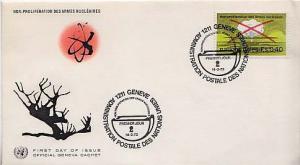 United Nations Geneva, First Day Cover, Atomic