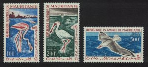 Mauritania Flaming Spoonbill Gull Birds 3v 1961 MNH SC#C14-C16 SG#146-148