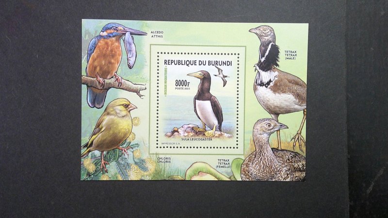 Burundi 2015 Birds Souvenir Sheets set of 2.  NOT IN SCOTT.