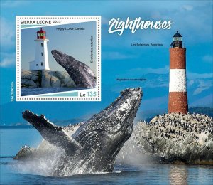 SIERRA LEONE - 2023 - Lighthouses - Perf Souv Sheet - Mint Never Hinged