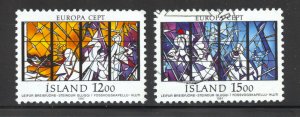 Iceland Scott 639-40 UNH - 1987 EUROPA Issue - SCV $1.40