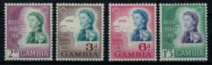 Gambia 1961 SG186-189 QEII Royal Visit - MNH