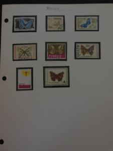 WORLDWIDE TOPICAL : Beautiful collection of Butterflies. Almost all VF, Mint NH.