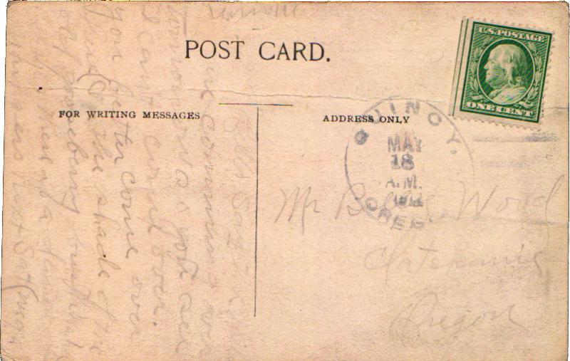 United States Oregon Quincy 1912 4a-bar  1892-1959  PC.