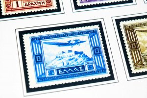 COLOR PRINTED GREECE [KINGDOM] 1945-1973 STAMP ALBUM PAGES (66 illustr. pages)