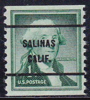 Precancel - Salinas, CA PSS 1054-61 - Bureau Issue