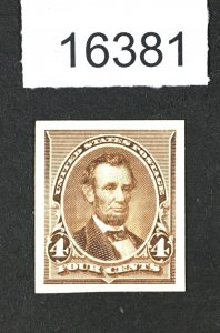 MOMEN: US STAMPS # 222P4 PROOF ON CARD XF $25 LOT #16381