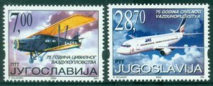 Yugoslavia 2002 The 75th Anniversary of Yugoslav Civil Aviation MUH