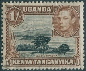 Kenya Uganda and Tanganyika 1938 SG145a 1s black and brown KGVI lake naivasha cr